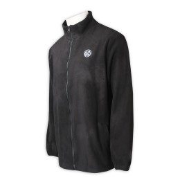 J905   Customized polar fleece clean coat design zipper coat embroidered logo black windbreaker garment factory J905   Customized polar fleece clean coat design zipper coat embroidered logo black windbreaker garment factory